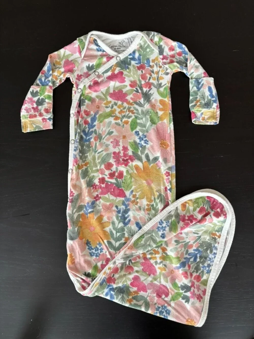 Copper Pearl Newborn Knotted Gown in 